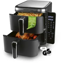 GOURMETmaxx FryUp Vertikale Doppelkammer Schwarz 15305