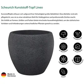 Scheurich Lineo 282 Ø 30 x 24 cm schwarz/granit