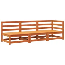 vidaXL Gartensofa 3-Sitzer Wachsbraun Massivholz Kiefer