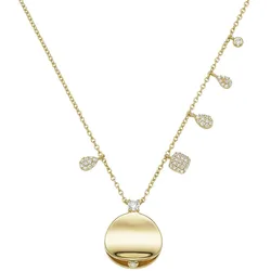 Smart Jewel Collier Verschiedene Behänge mit Zirkonia, Silber 925 Ketten   Gold 