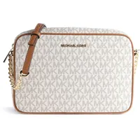 Michael Kors Umhängetasche Jet Set Large EW Crossbody Lux MK Signature Umhängetaschen Weiss Damen