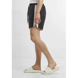 URBAN CLASSICS Badeshorts Urban Classics Retro Look Schwarz L