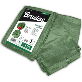 Bradas Verstärkte Plane grün 90g 3 x 3m Bradas – Grün