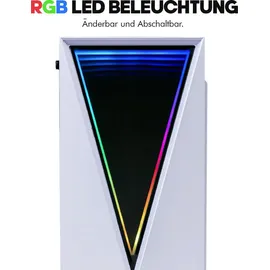 dcl24.de dcl24 Gamer PC weiß AMD Ryzen 5 8600G, AMD Radeon 760M - 1000GB SSD, 32GB DDR5, RGB Zocker PC mit 6x5.0 GHz, WLAN, Spiele Computer, Windows 11 Pro