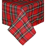 texpot Tischdecke Schottenkaro Tischläufer Tartan Weihnachten Karo (1-tlg) rot rechteckig | 250 cm x 140 cm