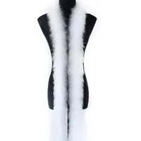 2m 8cm Federboa Truthahnfedern Boa,Flauschige Plüsch-Feder Boa Federstola Federschal Federgirlande für Weihnachtsbaum Hochzeit Basteln Burlesque Karneval Party 20er Jahre Kostüm Deko,ca. 20g Weiß
