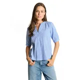 Tom Tailor Bluse mit V-Ausschnitt Blau 46