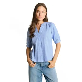 Tom Tailor Bluse mit V-Ausschnitt Blau 46