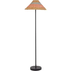 Stehlampe Papierseil beige / schwarz 150 cm KYOGA