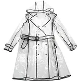 XUSANSO Regenponcho, Wiederverwendbar Transparent Regenmantel EVA Tragbarer Wasserdicht Regencape Atmungsaktiv Regenjacke für Reisen, Wandern, Radfahren & Camping - 16-22