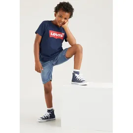 Levi's T-Shirt "LVB BATWING TEE", Jungen, Gr. 16/176, blau (marine), Single Jersey, Obermaterial: 100% Baumwolle, bedruckt, Basic schmal hüftlang, Rundhals, gerader Abschluss, Shirts T-Shirt, for BOYS