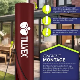 tillvex Premium Alu Sonnenschirm Ø 330 cm Rot
