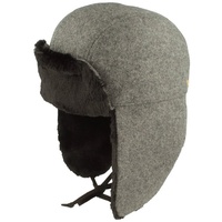 Mayser Schirmmütze Fliegermütze aus Wolle mit Ohrenklappen & Kunstfell grau XL