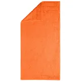 Egeria »Prestige«, (1 St., Badetuch 75 x 160 cm), Uni Programm mit Streifenbordüre, SUPIMA Baumwolle orange