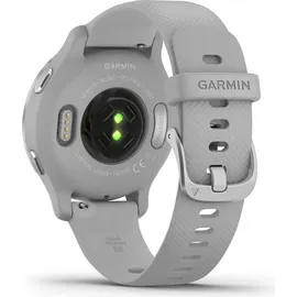 Garmin Venu 2S 40 mm Silikonarmband hellgrau/silber