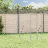 vidaXL Outdoor-Hundezwinger Silbern 6x6x2 m Verzinkter Stahl