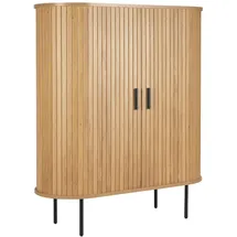 Möbilia Kommode 100 x 118 x 40 cm Natur / Schwarz