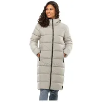 Jack Wolfskin Winter-Daunenmantel Frozen Palace Coat 2024 (winddicht, wasserabweisend) beige Damen