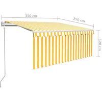 VidaXL Markise 350 x 250 cm gelb