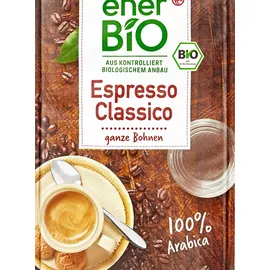 enerBiO Espresso Classico Bio-Kaffeebohnen, Arabicabohnen kräftig, 1,0 kg