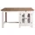 Casa Padrino Küchenbuffet Landhausstil mit 4 Glastüren und 2 Schubladen 150 x 85 x 80 cm Weiß / Dunkelbraun