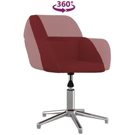 vidaXL Bürostuhl Drehbar Weinrot Stoff