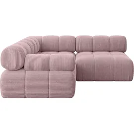 altdecor Ecksofa modulares Sofa Mende-L1 - 190x190x70 cm Rosa Cord