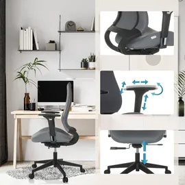 HJH Office Henfield B Stoff Grau