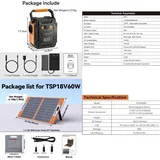 Tragbare Powerstation - A201 Solargenerator - 200W AC, 400W Spitzenleistung - 151Wh Lithium - 230V Steckdosen - 60W Solarpanel enthalten