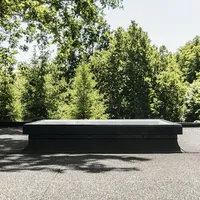 VELUX Flachdach-Fenster Basiselement CFU 090090 0025Q fest Kunststoff 3fach-Verglasung 90x90 cm