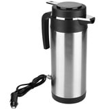 Elektrischer Wasserkocher Im Auto, 1200ML 12V/24V Tragbarer Edelstahl Elektrischer Wasserkocher Im Auto Reise-Thermosflaschen Heizung Wasserflasche für Warmwasser, Kaffee, Tee(24V)