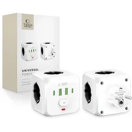 TECH-PROTECT Steckdosenleiste 3-fach Weiß 1 St.