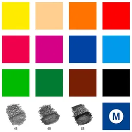 Staedtler 146 10C, Schwarz, Blau, Bordeaux, Braun, Grün, Hellblau, Hellgrün, Malve, Orange, Pfirsich, Rot, Gelb, 15 Stück(e)