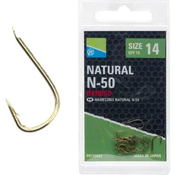 Preston Innovations Natural N-50 Angelhaken 15 Stk. 16