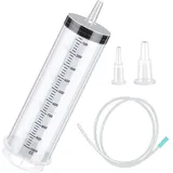Ölabsaugpumpe 1000ml Große Spritze, Plastikspritze mit Schlauch, Wiederverwendbar Spritzen Ölpumpe Handpumpe für Auto Bremsflüssigkeit Getriebeöle Kühlmittel Motor Klimaanlagen-Entwässerung