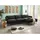 MASSIVMOEBEL24.DE Ecksofa 285x161x81 Silikon-Feder Mix schwarz TRIENT