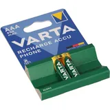 Varta 2x Akku AAA 1,2V 800mAh kompatibel Telefon AEG Eclipse 15 Prism 15 Voxtel D500