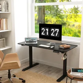 Vinsetto Schreibtisch 140 x 70 cm mit 4 Memory-Voreinstellungen Schwarz