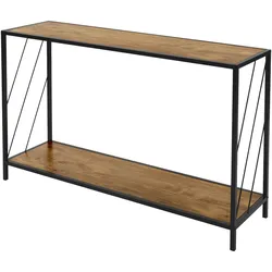 ML-Design Konsolentisch Wohnzimmertisch Flurtisch Eiche-Rustikal Dekor Braun 120x33,5x75cm