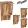 Relaxdays Fledermauskasten geflammt 4er Set Braun