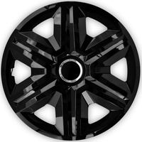 NRM Fast 4X Universal Radkappen Radzierblenden Radblenden Auto KFZ 4 Stück (Schwarz, 16")