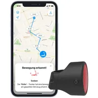 invoxia Bike Tracker - GPS-Tracker Diebstahlschutz für Fahrräder - Reflektor mit Echtzeit-Alarmfunktionen - Inklusive 3-Jahres-Abo - bis zu 3 Monate Akkulaufzeit - Leicht und Unauffällig - Wasserdicht