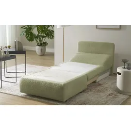 Sofa.de Schlafsessel Etta Kunstleder 88 x 88 x 96 cm Grün mit Schlaffunktion