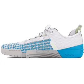 Under Armour Damen Fitnessschuhe UA W Tribase Reign 6 White / Horizon Blue / Morph Green - EU 40 1/2