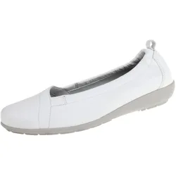 Slipper NATURAL FEET "Polina", Damen, Gr. 40, weiß, Leder, elegant, Schuhe, in tollem Design