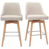 miliboo Skandinavische Barhocker 65 cm Beige