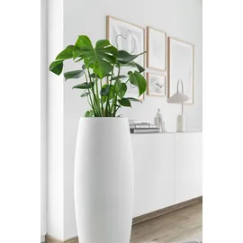 Vivanno Bodenvase Fiberglas Magnum Weiß Matt - 80x23