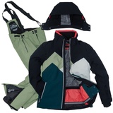 Killtec Skianzug Damen Skijacke + Skihose (petrol/schwarz/grün, Gr. 46) grau 46