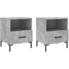 vidaXL Nachtschrank 40 x 35 x 47,5 cm Betongrau