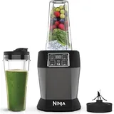 Ninja Mixer mit 2 Programmen: Mixen & Max Mixen, Impulsfunktion, 2x 700ml Becher Ausgussdeckel, 1000W, spülmaschinenfest, Smoothie Maker, Auto-iQ,
